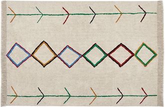 Beliani Rug CETMI Beige 160 x 230 cm Cotton