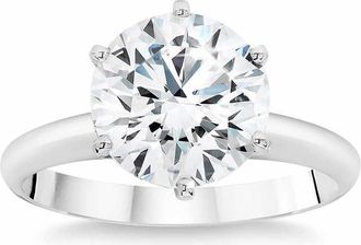 Pompeii3 Certified 2-6Ct Diamond Solitaire Engagement Ring 14k Gold or Platinum Lab Grown