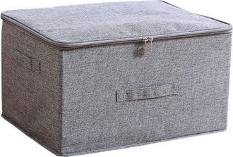 OEM Caja De Almacenamiento Plegable - 45 X 35 X 25 Cm - Con Cierre De Cremallera Y Compartimentos Separados - Para Armario Hasta 100 Cm - Pack De 2