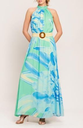 Flying Tomato Print Maxi Dress in Mint/Blue at Nordstrom Rack, Size Medium