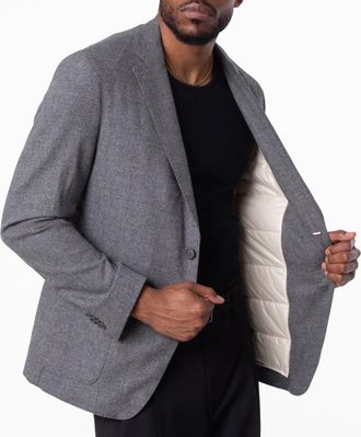 HUGO BOSS Single Breasted Flannel Blazer, Brand Size 52 (US Size 42)