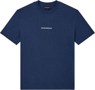 Emporio Armani Blue Logo Print T-Shirt