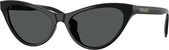 Versace Ve 4522U Zonnebril - Dames - Zonnebrillen - Zwart - 55 MM - Accessoires