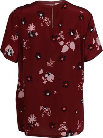 Valentino Floral-Print Blouse - Red