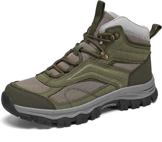 Generic 2026 Running Shoes Mens Hiking Boots for Wilderness Camping & Trekking Outdoor Trail Large Size Mountain Climbing Footwear (Army Green, 6.5)
