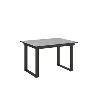 Itamoby Tavolo Allungabile 90x120/180 Cm Bandos Cemento Telaio Antracite