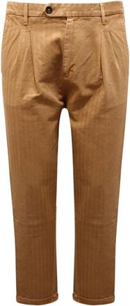 Officina36 Slim-fit broek - Heren - Slim Fit Broeken - Beige - L - Broeken