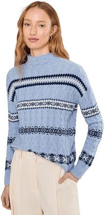 Vineyard Vines Mock Sweater Womens Sweater Jake Blue Heather : SM, Cotton/Nylon/Wool