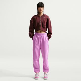 Nike Womens Nike Sportswear Phoenix Fleece High-Waisted Oversized Sweatpants in Purple | FZ5996-503