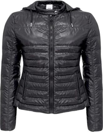 Pinko Accorto Jacket - Dames - Winterjassen - Zwart - S - Leer - Jassen