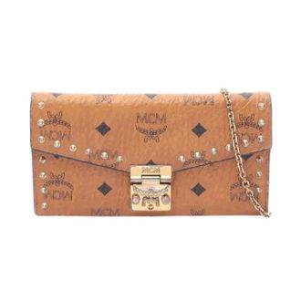 MCM Pre-owned Patricia Visetos Leather Shoulder Bag - - Pre-owned - Donna - Marrone - ONE SIZE