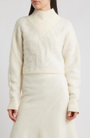 BOSS Fisura Virgin Wool & Mohair Blend Sweater in Soft Cream at Nordstrom, Size Xx-Large