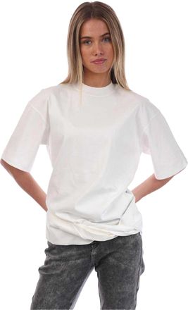Off-white Off White Dames/Dames Pijl Katoen Twisted Hem T-Shirt (Wit)