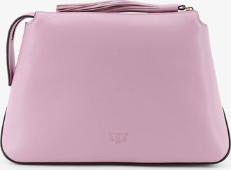 Pinko Womens Beauty Case Pink Leather Make Up Bags