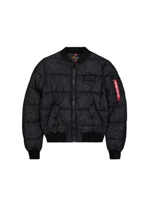 Alpha Industries Alpha Industries Mens MA-1 Puffer Bomber Jacket - Black - Size X-Large