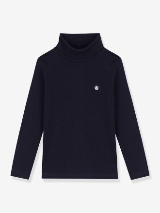 Petit Bateau Kinder Rollkragenshirt PETIT BATEAU, Bio-Baumwolle blau