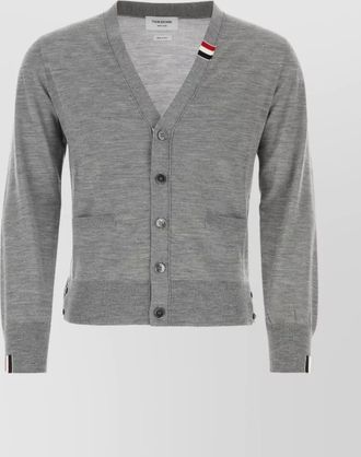 Thom Browne front pocket wool blend cardigan