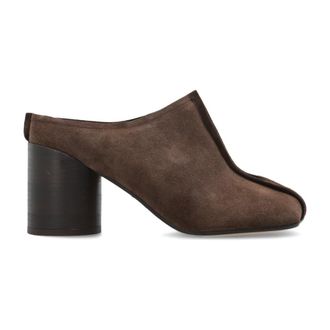 Maison Margiela Suede Heeled Mules - Dames - Muiltjes - Bruin - 40 EU - Leer - Schoenen