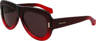 Ferragamo Womens Classic Logo 57Mm Sunglasses