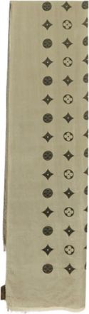 Louis Vuitton Pre-owned Scarves, female, Beige, Size: ONE SIZE Pre-owned Canvas scarves
