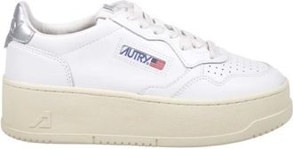 Autry Sneakers, female, White, 4 UK, Low Platform Sneaker in White/Silver