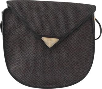 Saint Laurent Pre-owned Cross Body Bags, female, Black, Size: ONE SIZE Pre-owned Canvas Shoulder Bag