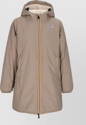 K-Way hooded puffer parka coat