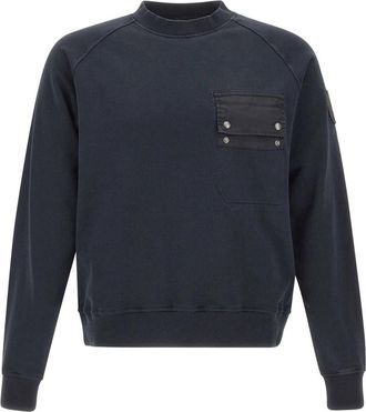 Blauer Raglan Sweatshirt Scribner - Heren - Sweatshirts - Blauw - L - Katoen - Hoodies & sweatvesten
