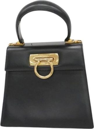 Ferragamo Pre-owned Handbags, female, Black, Size: ONE SIZE Pre-owned Handbag