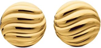 David Yurman 18kt geelgouden Sculpted Cable oorbellen (20mm)