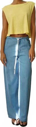 LnA Dusty Wide Leg Pants In Light Denim