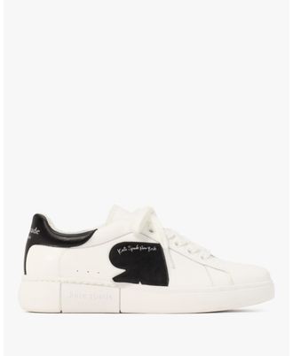 Kate Spade New York Womens Charli Smooth Leather Sneaker - White Calf Leather - Size UK 4.5