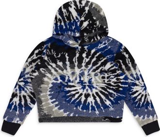 Amiri Blue Tie Dye Polar Fleece Hoodie