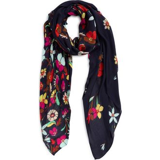 Echo Falling Flowers Wrap in Navy at Nordstrom