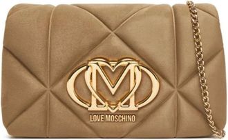 Love Moschino Tassen, Dames, Beige, ONE Size, Su&egrave;de, Crossbody Tas