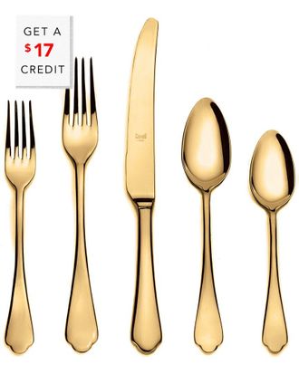 Mepra Dolce Vita Mirror Oro 5Pc Place Setting With $23 Credit