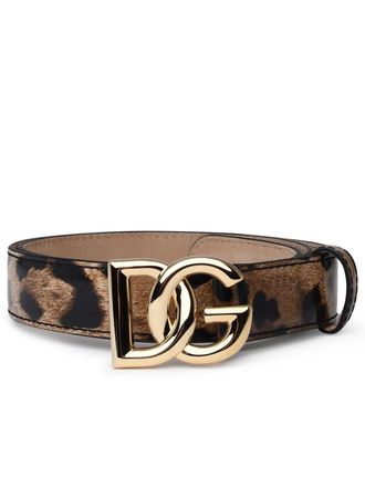 Dolce & Gabbana Two Color Shiny Lear Belt
