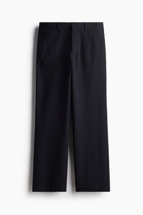 H&M Ausgestellte Hose aus Leinenmix in Regular Fit - Schwarz