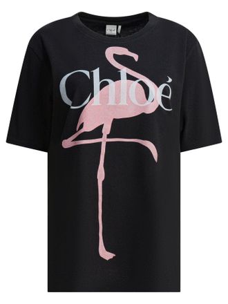 Chlo&eacute; Baumwoll-T-Shirt mit Logo