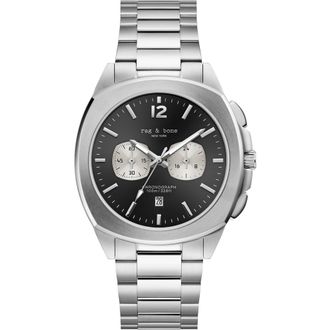 Rag & Bone Bleeker Chronograph Bracelet Watch, 42mm in Silver at Nordstrom