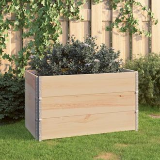 vidaXL Furniture Limited - Arriates De Madera Maciza De Pino 3 Unidades