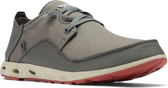 Columbia Mens Bahama Vent Relaxed Laced Boat Shoe, City Grey, Vintage Red, 10.5 Wide