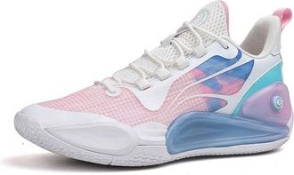 Generic Mens Basketball Shoes are Breathable Anti Slip Wear-Resistant Shock-Absorbing Sports Training Boots Walking Shoes(Pink,5.5 UK)