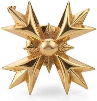 Emanuele Bicocchi Crest gold-plated earring - unisex - 24kt Gold Plated Sterling Silver - One Size