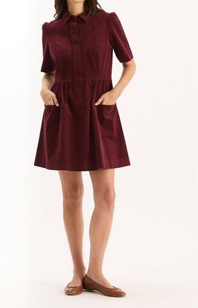 Tyler B&ouml;e Mitzi Pinwale Cord Dress In Tawny Port