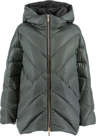 Moorer Teal Hoodie Jas voor Vrouwen - Dames - Winterjassen - Groen - S - Jassen