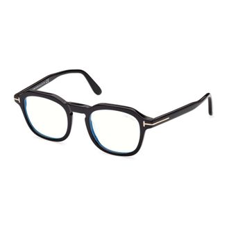 Tom Ford Blue Block Round Opticals - male - Tom Ford - Glasses - Black - 49 MM - Accessories