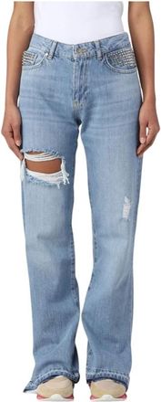 Ga&euml;lle Paris Straight Jeans - Dames - Regular Fit Jeans - Blauw - W29 - Katoen - Jeans
