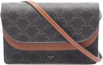 Celine Pre-owned Cross Body Bags, female, Brown, Size: ONE SIZE Pre-owned Vintage Shoulder Bag