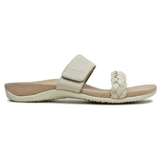 Vionic Jeanne Leather Womens Comfort Sandals - Cream - Size:UK 7
